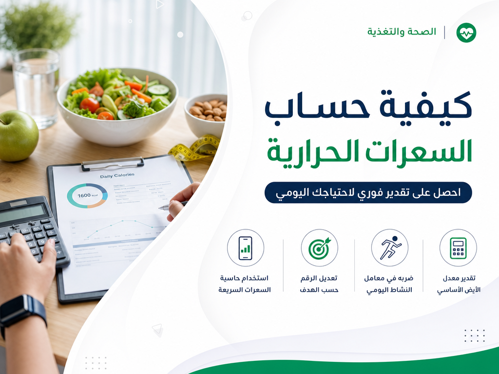 توضيح لمفهوم حساب السعرات الحرارية اليومية وخطواتها