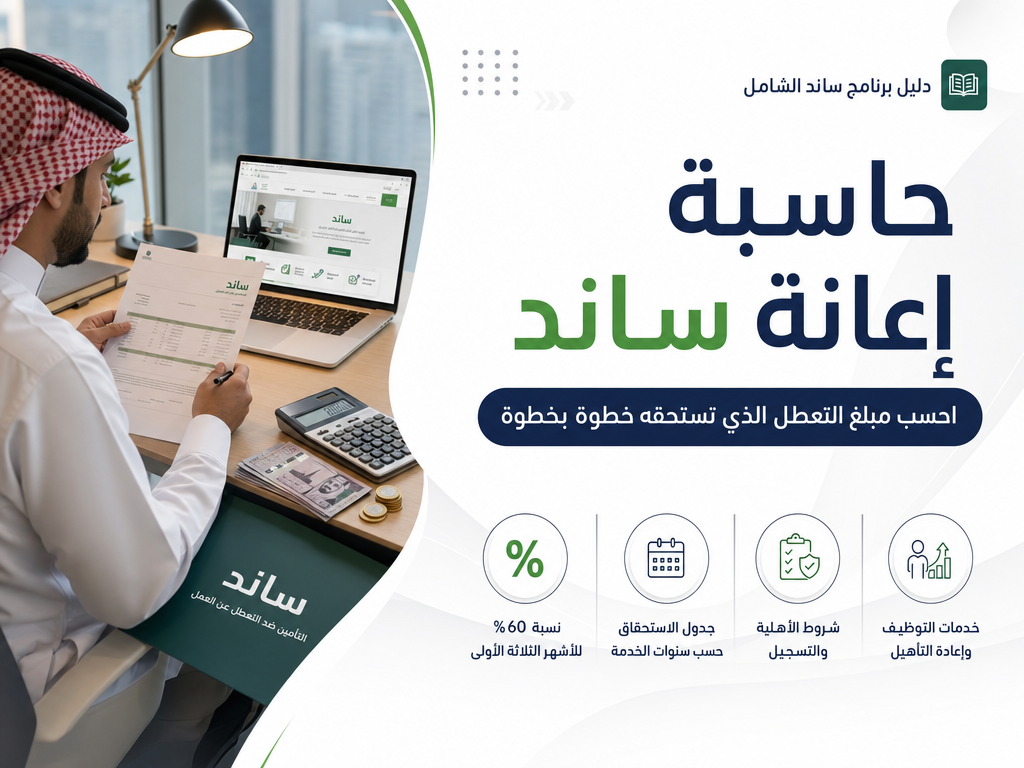دليل شامل لحساب إعانة التعطل من برنامج ساند في المملكة العربية السعودية مع جدول نسب الاستحقاق