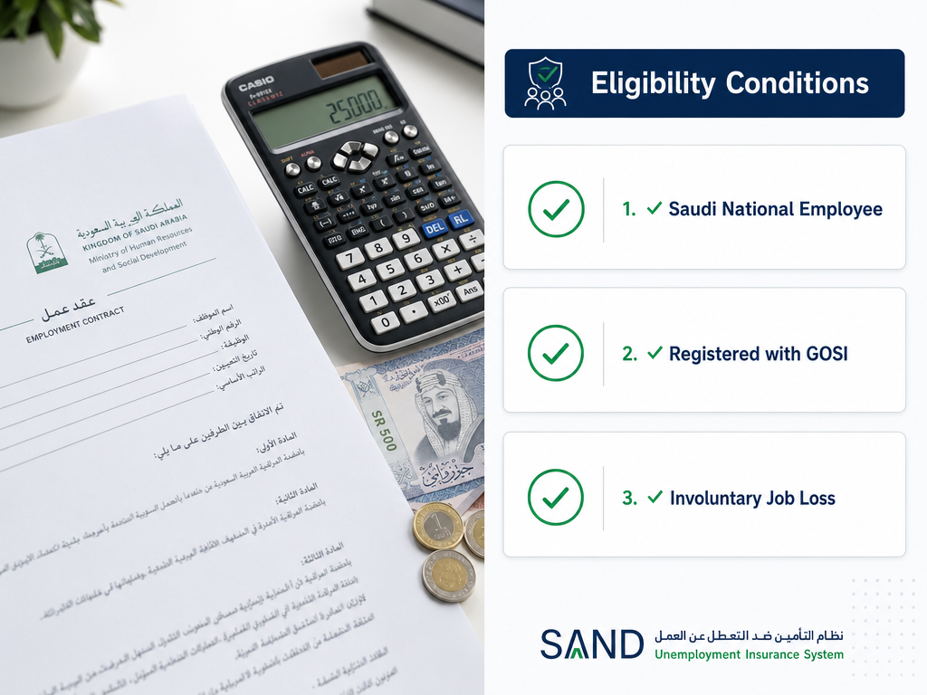 شروط الأهلية للاستفادة من برنامج ساند للتأمين ضد التعطل في المملكة العربية السعودية
